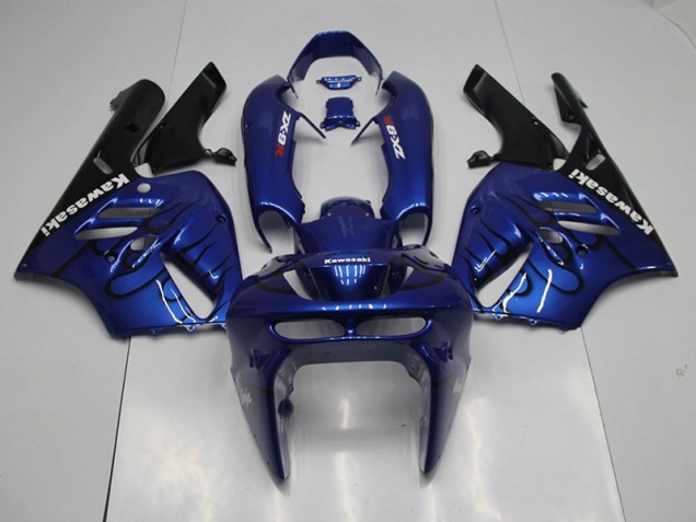1994-1997 Blue Black Flame Kawasaki Ninja ZX9R Fairings 1994-1997 Blue Black Flame Kawasaki Ninja ZX9R Fairings