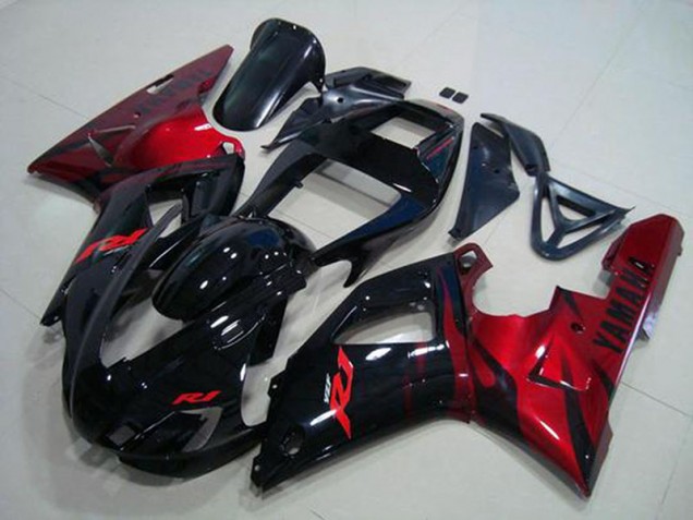 1998-1999 Black Red Yamaha YZF R1 Fairings 1998-1999 Black Red Yamaha YZF R1 Fairings