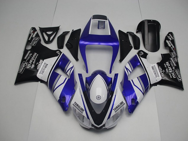 1998-1999 Blue White Black Yamaha YZF R1 Fairings 1998-1999 Blue White Black Yamaha YZF R1 Fairings