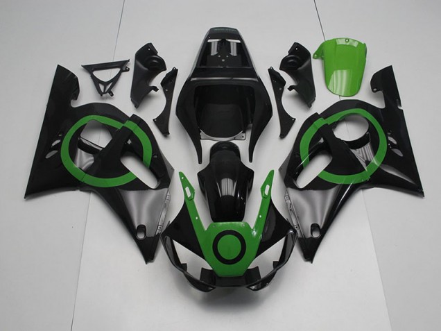1998-2002 Black Green Circle Yamaha YZF R6 Fairings 1998-2002 Black Green Circle Yamaha YZF R6 Fairings