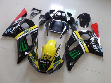 1998-2002 Black Yellow Monster Yamaha YZF R6 Fairings
