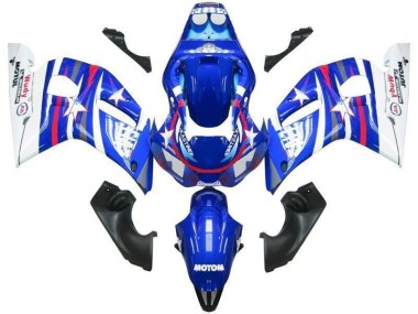 1998-2002 Blue White Star Fiat Yamaha YZF R6 Fairings