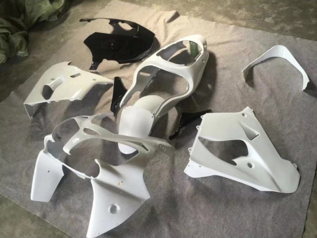 2000-2001 Pure White Glossy Black Kawasaki Ninja ZX9R Fairings 2000-2001 Pure White Glossy Black Kawasaki Ninja ZX9R Fairings