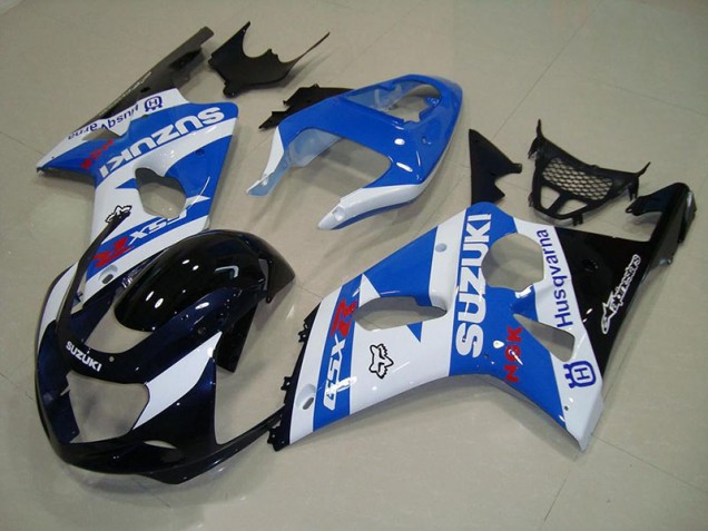 2000-2002 Blakc Blue White Suzuki GSXR 1000 Fairings 2000-2002 Blakc Blue White Suzuki GSXR 1000 Fairings