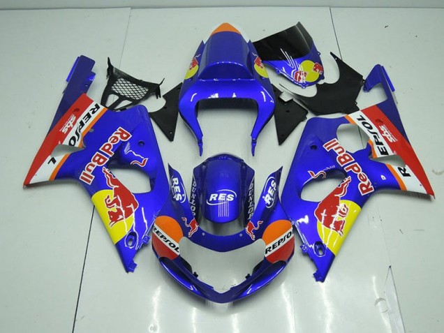2000-2002 Blue Red Bull Suzuki GSXR 1000 Fairings 2000-2002 Blue Red Bull Suzuki GSXR 1000 Fairings