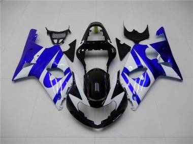 2000-2002 Blue White Suzuki GSXR 1000 Fairings