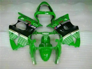 2000-2002 Green Black Kawasaki Ninja ZX6R Bodywork & Fairings