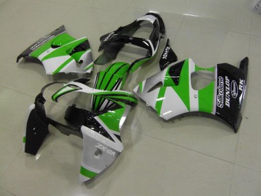 2000-2002 Green White Stripe Kawasaki Ninja ZX6R Fairings