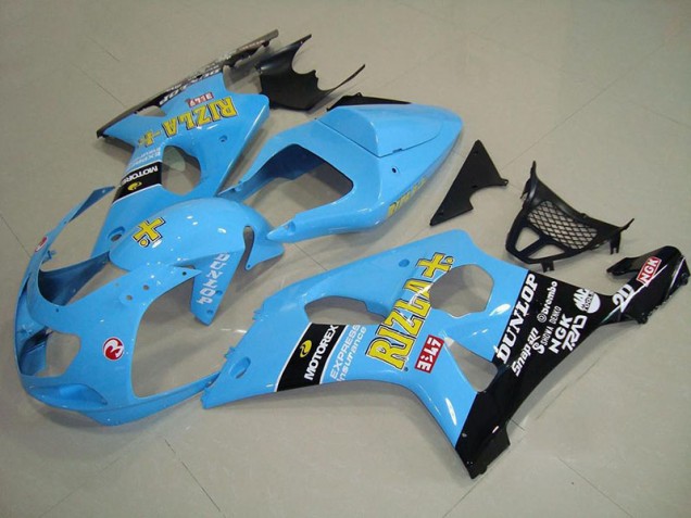2000-2002 Light Blue Black Suzuki GSXR 1000 Fairings 2000-2002 Light Blue Black Suzuki GSXR 1000 Fairings