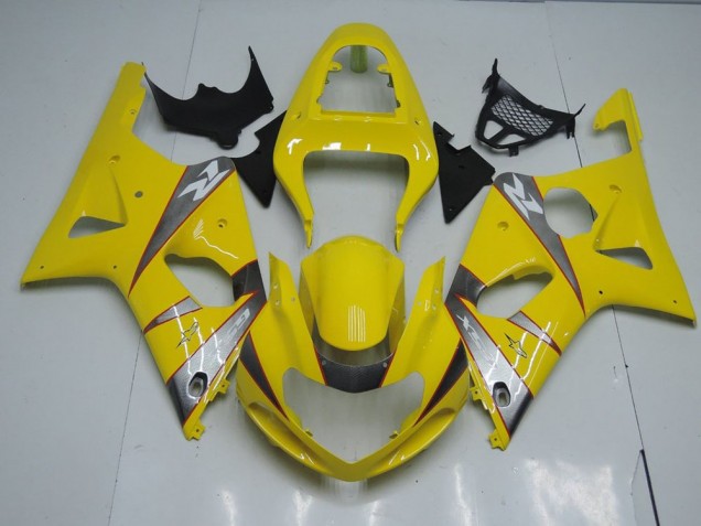2000-2002 Yellow and Grey Suzuki GSXR 1000 Fairings 2000-2002 Yellow and Grey Suzuki GSXR 1000 Fairings
