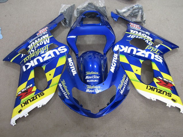 2001-2003 Blue Yellow White Motul Movistar Suzuki GSXR600 Fairings 2001-2003 Blue Yellow White Motul Movistar Suzuki GSXR600 Fairings