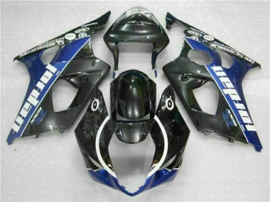 2003-2004 Black Blue Suzuki GSXR 1000 Full Fairing Kit