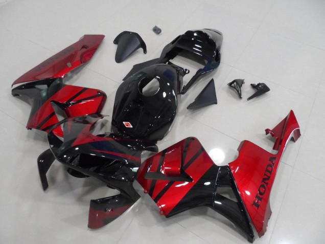 2003-2004 Black Candy Red Honda CBR600RR Fairings 2003-2004 Black Candy Red Honda CBR600RR Fairings