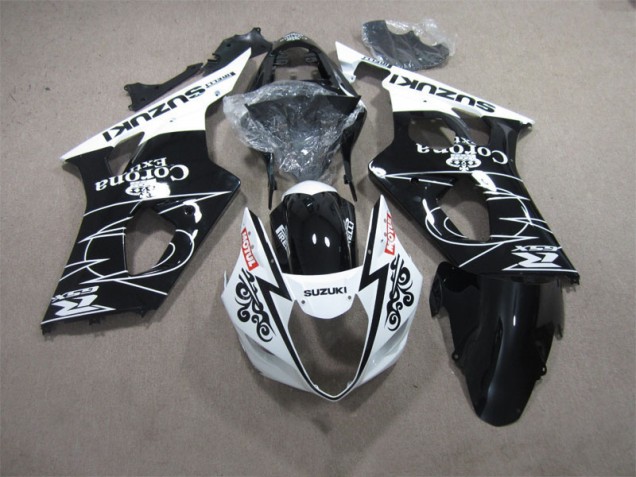 2003-2004 Black White Motul Suzuki GSXR1000 Fairings 2003-2004 Black White Motul Suzuki GSXR1000 Fairings
