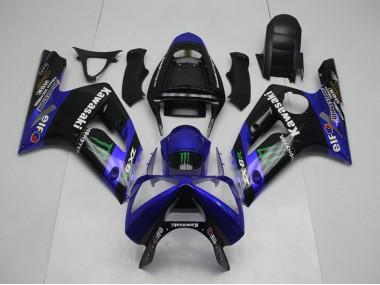 2003-2004 Blue Monster Kawasaki Ninja ZX6R Fairings