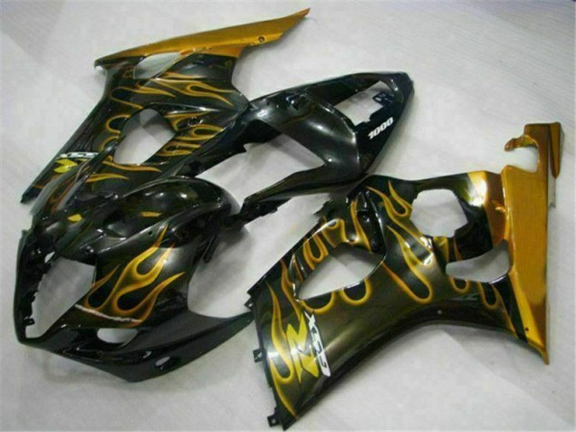 2003-2004 Gold Black Suzuki GSXR 1000 Fairings 2003-2004 Gold Black Suzuki GSXR 1000 Fairings