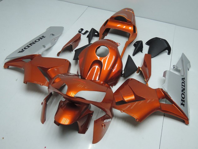 2003-2004 Orange Silver Honda CBR600RR Fairings 2003-2004 Orange Silver Honda CBR600RR Fairings