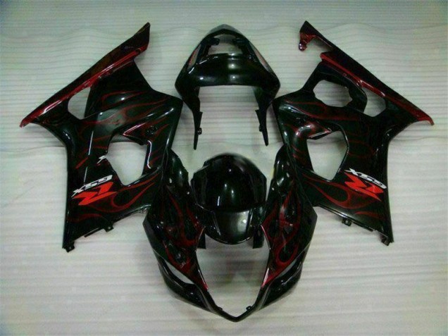 2003-2004 Red Flame Suzuki GSXR 1000 Fairings 2003-2004 Red Flame Suzuki GSXR 1000 Fairings