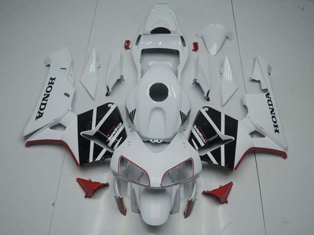 2003-2004 White Black Honda CBR600RR Full Fairing Kit 2003-2004 White Black Honda CBR600RR Full Fairing Kit
