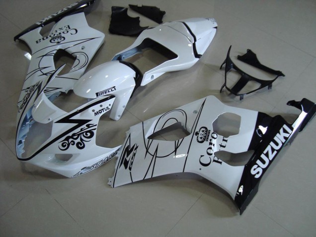 2003-2004 White Corona Suzuki GSXR 1000 Fairings 2003-2004 White Corona Suzuki GSXR 1000 Fairings