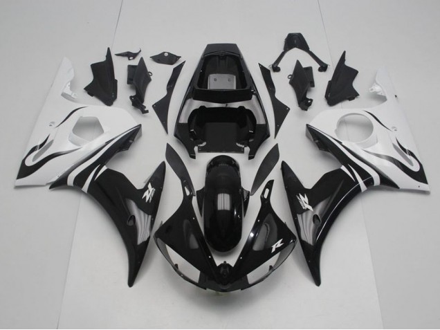 2003-2005 Black and White Yamaha YZF R6 Fairings 2003-2005 Black and White Yamaha YZF R6 Fairings