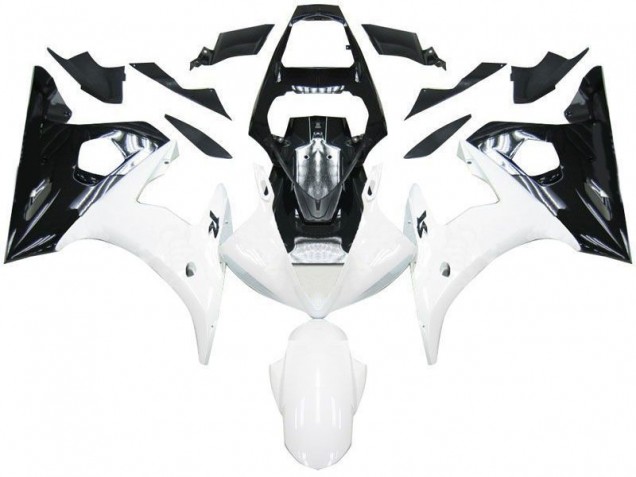 2003-2005 Black White Yamaha YZF R6 Fairings 2003-2005 Black White Yamaha YZF R6 Fairings
