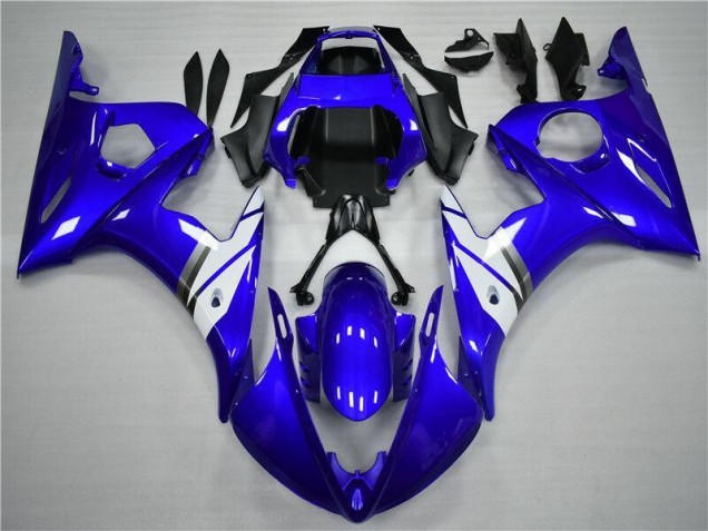 2003-2005 Blue White Yamaha YZF R6 Abs Fairings 2003-2005 Blue White Yamaha YZF R6 Abs Fairings