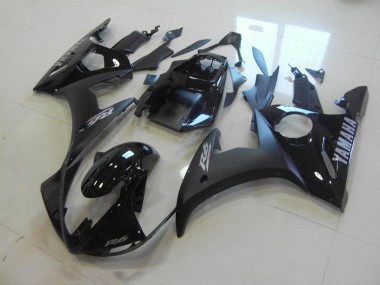 2003-2005 Matte Black Glossy Black Yamaha YZF R6 Fairings