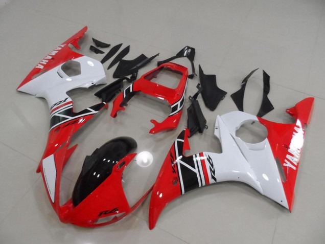 2003-2005 Red and White and Black Yamaha YZF R6 Fairings 2003-2005 Red and White and Black Yamaha YZF R6 Fairings
