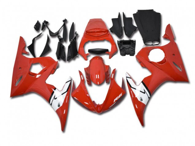 2003-2005 Red White Yamaha YZF R6 Fairings & Bodywork 2003-2005 Red White Yamaha YZF R6 Fairings & Bodywork