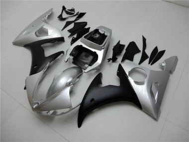 2003-2005 Silver Black Yamaha YZF R6 Fairings