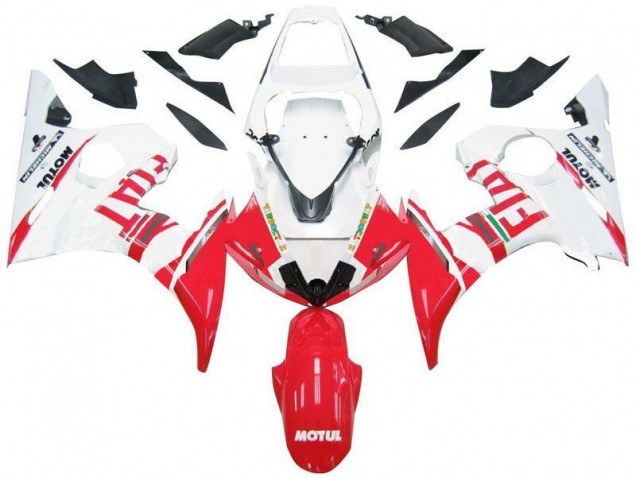 2003-2005 White Red Fiat Yamaha YZF R6 Fairings 2003-2005 White Red Fiat Yamaha YZF R6 Fairings