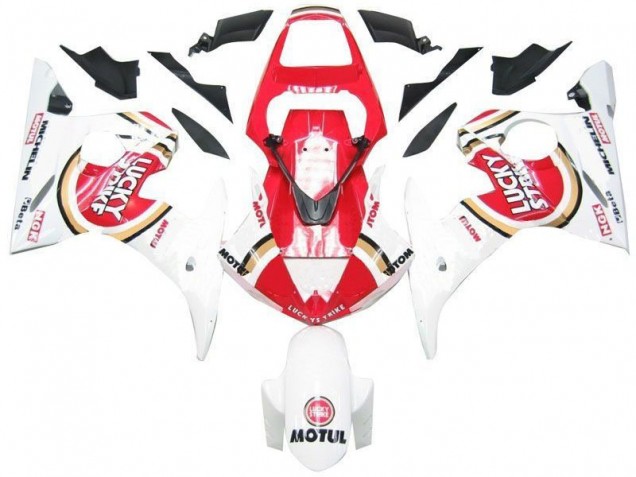 2003-2005 White Red Lucky Strike Yamaha YZF R6 Fairings 2003-2005 White Red Lucky Strike Yamaha YZF R6 Fairings