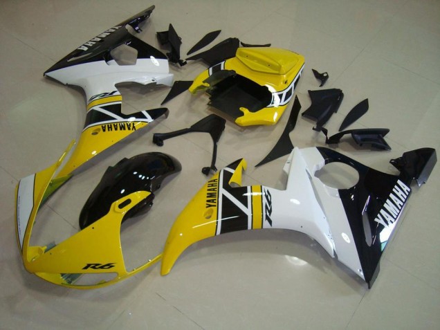 2003-2005 Yellow Aniversary Yamaha YZF R6 Fairings 2003-2005 Yellow Aniversary Yamaha YZF R6 Fairings