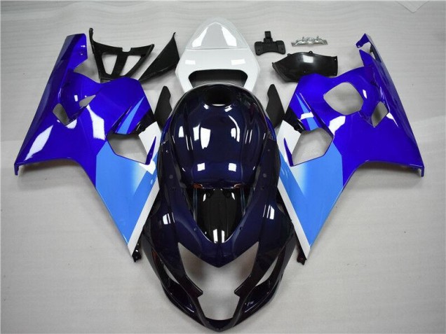 2004-2005 Blue White Suzuki GSXR 600/750 Plastics Fairing Kits 2004-2005 Blue White Suzuki GSXR 600/750 Plastics Fairing Kits