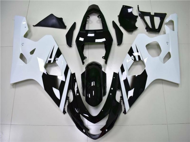 2004-2005 White Black Suzuki GSXR 600/750 Fairings 2004-2005 White Black Suzuki GSXR 600/750 Fairings