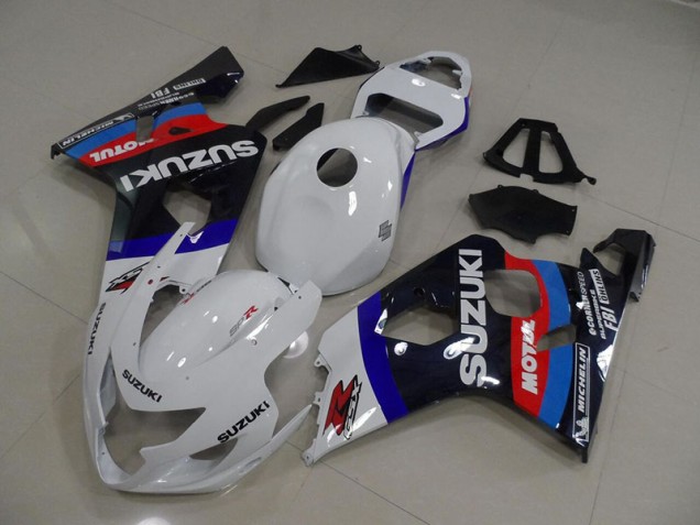 2004-2005 Wite Blue Motul Suzuki GSXR750 Fairings 2004-2005 Wite Blue Motul Suzuki GSXR750 Fairings