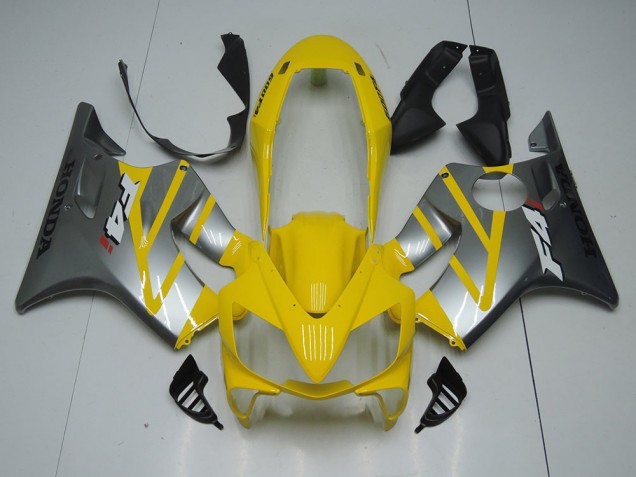 2004-2007 Yellow Grey Honda CBR600 F4i Injection Fairings 2004-2007 Yellow Grey Honda CBR600 F4i Injection Fairings