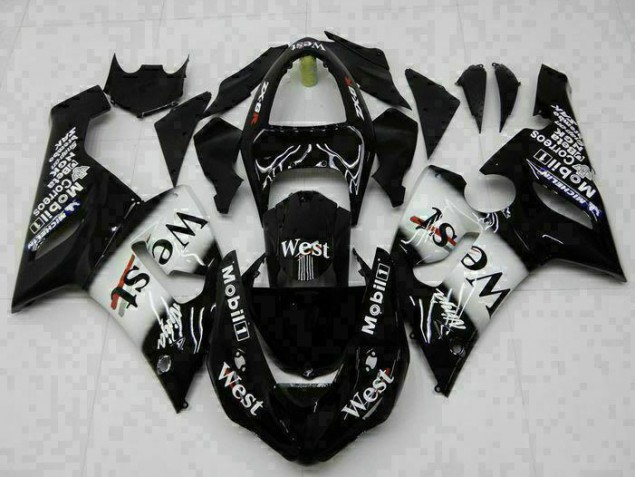 2005-2006 Black Kawasaki Ninja ZX6R Full Fairing Kit 2005-2006 Black Kawasaki Ninja ZX6R Full Fairing Kit