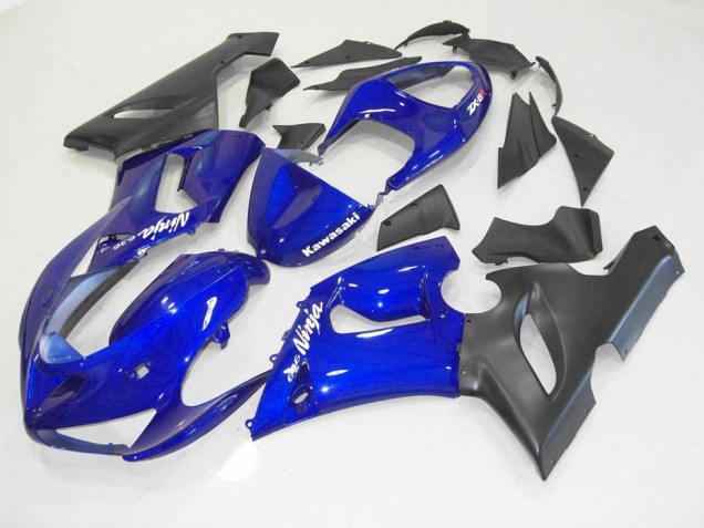 2005-2006 Blue Black Kawasaki Ninja ZX6R Fairings 2005-2006 Blue Black Kawasaki Ninja ZX6R Fairings