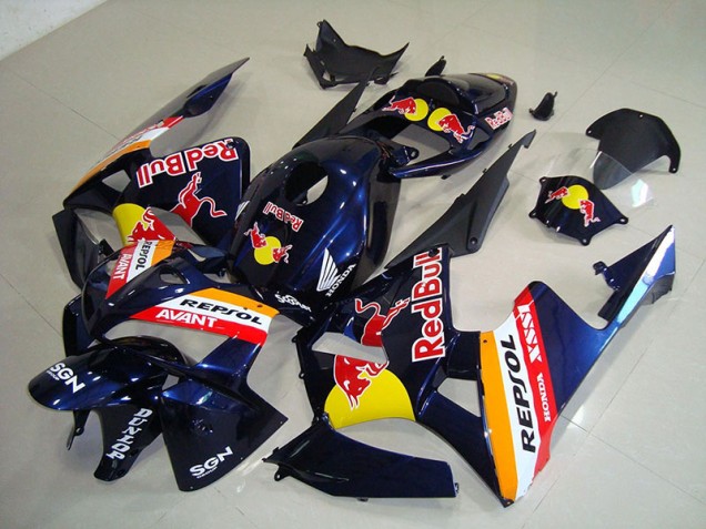 2005-2006 Dark Blue Red Bull Honda CBR600RR Fairings 2005-2006 Dark Blue Red Bull Honda CBR600RR Fairings