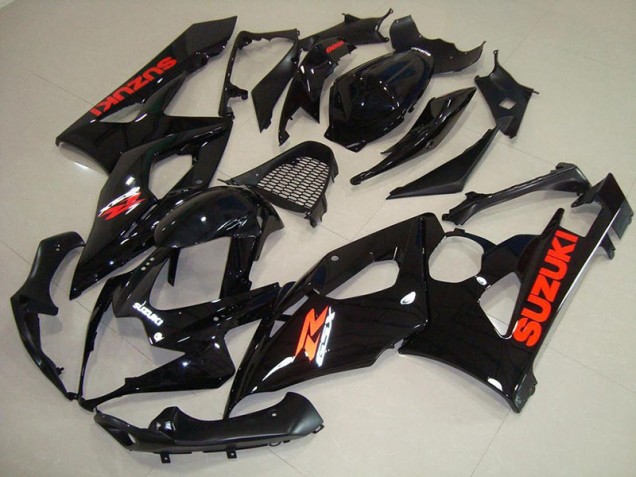 2005-2006 Glossy Black Red Sticker Suzuki GSXR 1000 Fairings 2005-2006 Glossy Black Red Sticker Suzuki GSXR 1000 Fairings