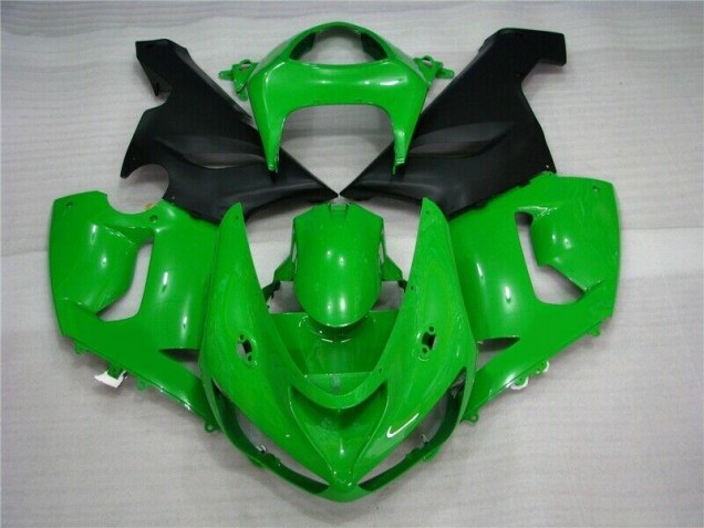 2005-2006 Green Matte Black Kawasaki Ninja ZX6R Fairings 2005-2006 Green Matte Black Kawasaki Ninja ZX6R Fairings