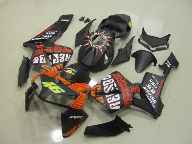 2005-2006 Matte Black Rossi Honda CBR600RR Fairings 2005-2006 Matte Black Rossi Honda CBR600RR Fairings