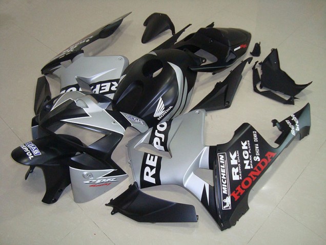 2005-2006 Matte Black Silver Repsol Honda CBR600RR Fairings 2005-2006 Matte Black Silver Repsol Honda CBR600RR Fairings
