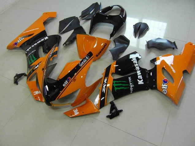 2005-2006 Orange Monster Kawasaki Ninja ZX6R Fairings 2005-2006 Orange Monster Kawasaki Ninja ZX6R Fairings