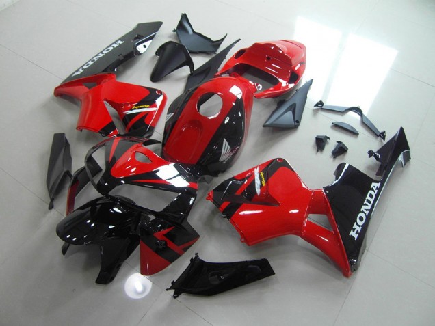 2005-2006 Red Black Honda CBR600RR Fairings 2005-2006 Red Black Honda CBR600RR Fairings