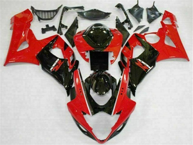 2005-2006 Red Black Suzuki GSXR 1000 Full Fairing Kit 2005-2006 Red Black Suzuki GSXR 1000 Full Fairing Kit