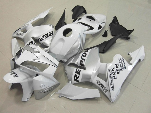2005-2006 Repsol White Silver Honda CBR600RR Fairings 2005-2006 Repsol White Silver Honda CBR600RR Fairings