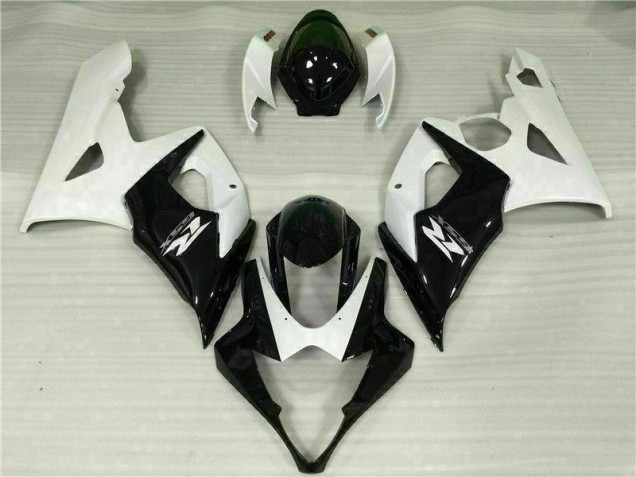 2005-2006 White Black Suzuki GSXR 1000 Fairing Kit & Bodywork 2005-2006 White Black Suzuki GSXR 1000 Fairing Kit & Bodywork